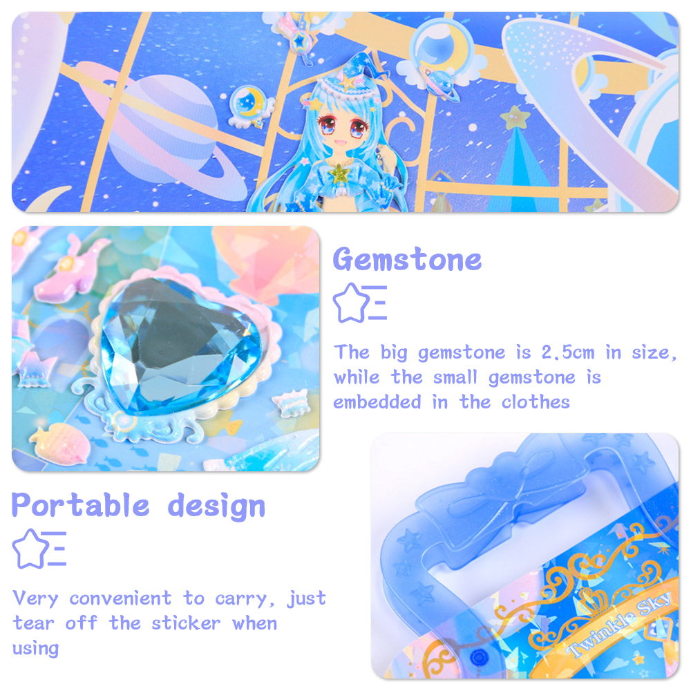 PENGXIANG 4PCS Kids Princess Stickers Toy with 8 Beautiful Mermaid Princess 30+ Gorgeous Dresses Dress Up Game For Girls 2-12 Years Old - image 4 of 6
