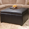 thumbnail image 2 of Pouf Carré Forrester Espresso en Cuir Reconstitué, 2 of 5