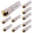 thumbnail image 2 of 10 Pcs 1000BASE-T Gigabit SFP vers RJ45 Ethernet Cuivre Émetteur-Récepteur Modulaire pour Cisco, Meraki, Ubiquiti, D/TP Link, Supermicro, Netgear, Broadcom, 1.25G SFP-T CAT5E/CAT6 jusqu'à 100m Mikrotik S-RJ01, 2 of 15