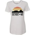 thumbnail image 3 of Inktastic Detroit Michigan Skyline Retro Women's T-Shirt, 3 of 5