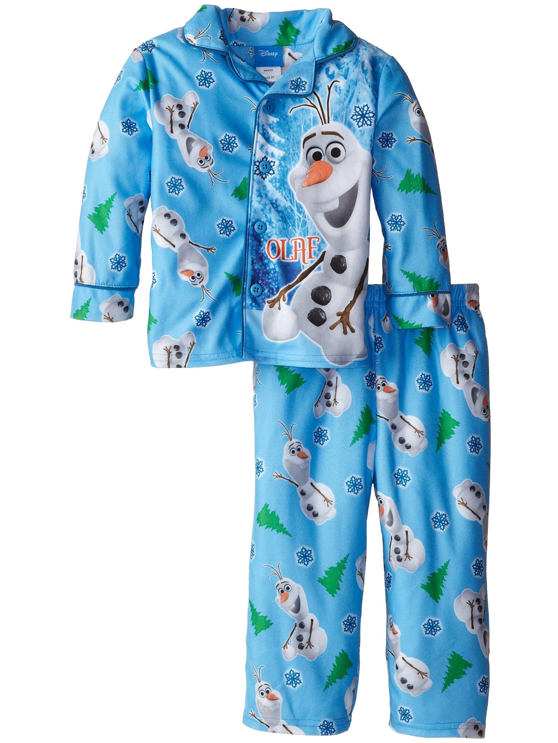 Disney Little Boys' Coat Pajama Set, Toddler Sizes 2T4T, Frozen Olaf