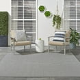 thumbnail image 3 of Nourison Courtyard Indoor/Outdoor Ivory/Charcoal 8' x Square Area Rug (8 Square), 3 of 9