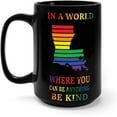 thumbnail image 2 of Funny Coffee Mug Tea Cup In A World Where You Can Be Anything Louisiana Coffee Tea Cups Lesbian Gay Bisexual Transgender Asexual Glossy Ceramic Mugs Gifts for Bosses Father Mother Cousin 15oz Black, 2 of 6