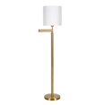 thumbnail image 1 of Henn&Hart 23" Brass Metal/Fabric Floor Lamp, 1 of 10