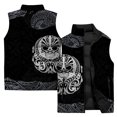 thumbnail image 3 of Chaleco fresco, ropa cálida para hombre, chalecos duraderos para hombre, línea de tótem con impresión 3D, chaquetas de moda para hombre, chaleco de viento frío para hombre, 3 of 4