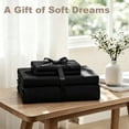 thumbnail image 6 of Jessy Home Bed Sheets Set 4 Piece Twin Sheet Set Black Cotton Blend Fitted Sheet, Flat Sheet & 2 Pillowcases Bedding Set, 6 of 11