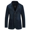 thumbnail image 3 of Dtydtpe 2024 Clearance Sales, Blazer for Men, Men's Fashion Button Leisure Suit Comfortable Cotton Cowboy Jacket Coat Jackets for Men, 3 of 9