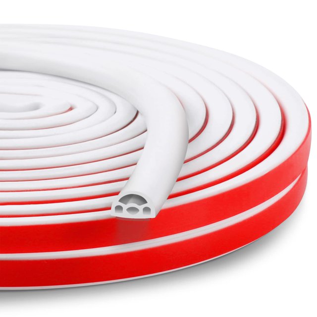 Cinta aislante para puertas Benory, silicona, 6 m, color blanco