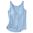 thumbnail image 4 of WEIWEN Womens Tank Tops with Built in Bras Camisole Tops for Women for Under Clothes Summer Running Workout Athletic Cami Shirts Women's Clothing Light Blue, L, 4 of 4