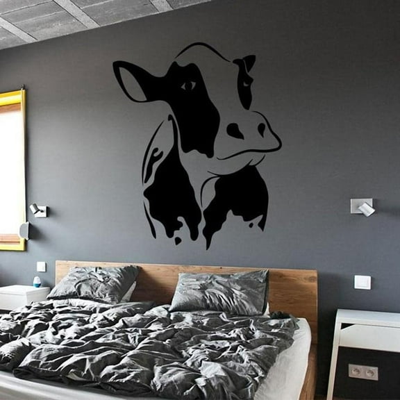 Animal Cow Heifer Farm Wall Sticker Vinyl Home Decor for Bedroom Kitchen Restaurant Wall Decals Removable Interior Murals 42x52cm