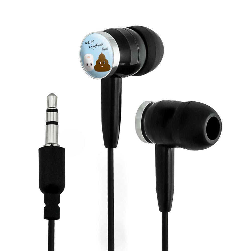 Poop Toilet Paper Funny Emoji Friends Novelty InEar Earbud Headphones