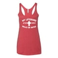 thumbnail image 2 of My Lifeguard Walks on Water Jesus Christ Bible | Womens Inspirational/Christian Premium Tri-Blend Racerback Tank Top, Vintage Red, Large, 2 of 3