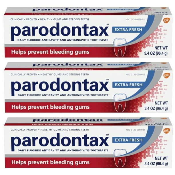 Parodontax Extra Fresh Toothpaste Bleeding Gums 3.4 Oz (Pack of3) - Walmart.com
