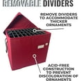 thumbnail image 3 of Slim Ornament Storage Box with Adjustable Acid-Free Dividers, Holds 120 Ornaments (SB-40061-VT), 3 of 7