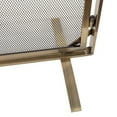 thumbnail image 3 of Modern Ember Aalto Heavy-Duty Steel Mesh Fireplace Screen with Dual Doors and Aged Brass Finish, 3 of 5