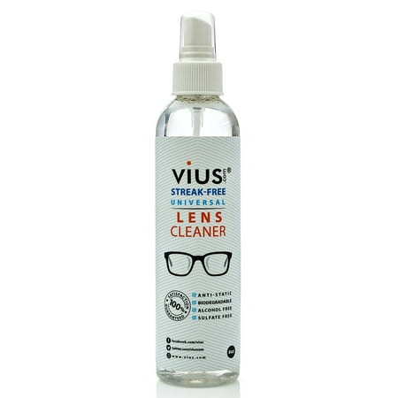 vius® Lens Cleaner for Eyeglasses, Cameras, and Other Lenses - Great Clarity Quickly Removes Fingerprints Dust Oil - (Best Homemade Eyeglass Cleaner)