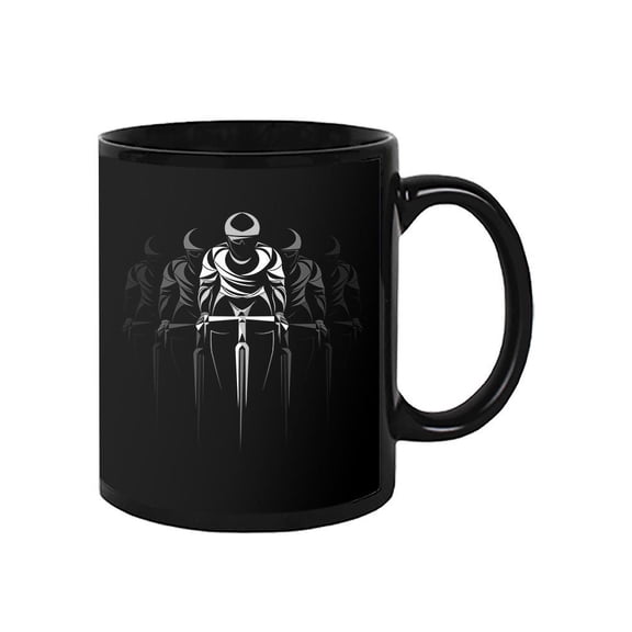 Abstract Cyclist Silhouette Mug Unisex's -Image by Shutterstock