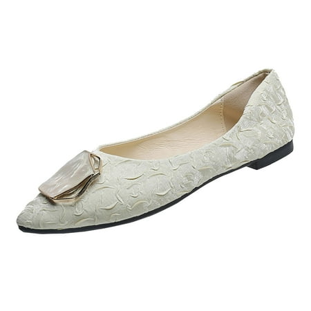 

Comfortable Slip on Shoes for Women Semi Casual Spring And Summer Fashion Women Casual Shoes Cloth Shallow Mouth Flat Pointed Toe Low Heel