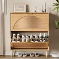 thumbnail image 7 of FANRAL Shoe Cabinet,Wood Shoe Rack with 2 Flip Drawers,Adjustable Shelves Narrow Shoe Storage Shoe Organizer for Entryway,Natural Oak, 7 of 7