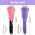 thumbnail image 2 of 2 Pack Detangling Brush for Curly Hair, ez Detangler Brush Hair Detangler, Afro Textured 3a to 4c Kinky Wavy for Wet/Dry/Long Thick Curly Hair, Exfoliating for Beautiful and Shiny Curls (Black), 2 of 4