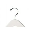 thumbnail image 2 of NAHANCO 17” Flat Wooden Suit Hanger With Stationary Pant Bar, White Gloss - 20/CTN., 2 of 3