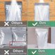 thumbnail image 4 of 50 Pack Mylar Bag For Food Storage With Oxygen Absorber Resealable Grains Nuts, 4 of 5