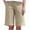Khaki, variant on LXPAM Summer Bermuda Shorts for Women Knee Length 2025 Trendy Linen Shorts Lightweight Casual Beach Short Pants with Pockets
