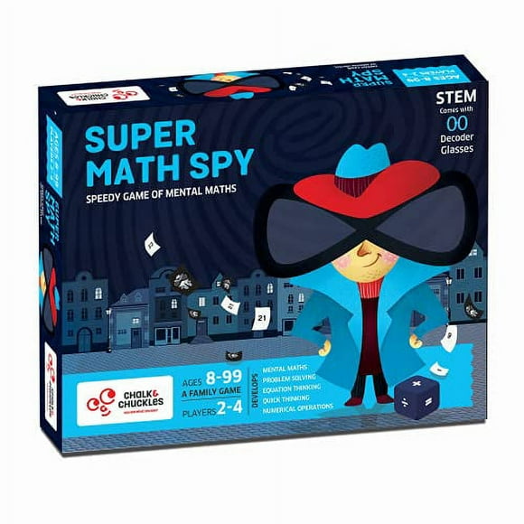 Chalk and Chuckles Super Math Spy - Mental Math Game for Kids Ages 8-12 Years- Fun, Smart Stem Toy and Educational Gifts for Boys, Girls - Grade 2 and up