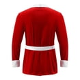 thumbnail image 5 of TiaoBug Men's Velvet Christmas Santa Claus Robe Bathrobe Nightwear Pajamas Top White L, 5 of 7