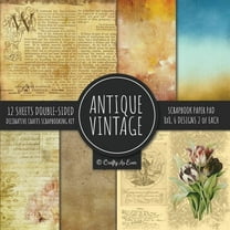 Antique Vintage Scrapbook Paper Pad 8x8 Decorative Scrapbooking Kit Collection for Cardmaking, DIY Crafts, Creating, Old, (Paperback)