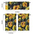 thumbnail image 5 of Boho Bloom Curtains 36 Inch - 3 Panel Rustic Farmhouse Set with Vintage Wildflower Print, Rod Pocket Kitchen, 5 of 5