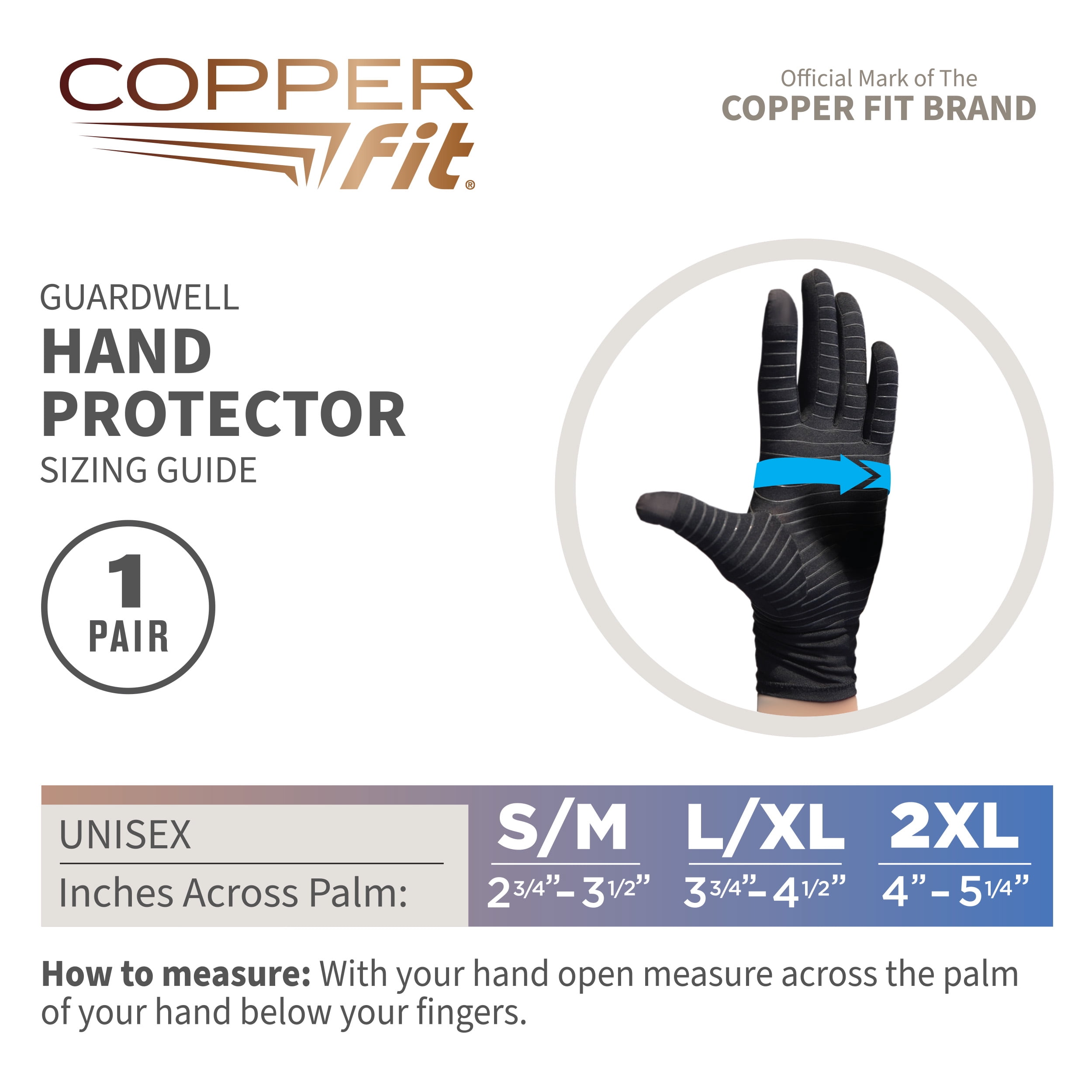 Copper Fit Guardwell Hand Protection Anti-microbial Gloves