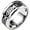 Silver Black, variant on 8mm Stainless Steel Jesus Fish Style Christian Religious Wedding Band Ring