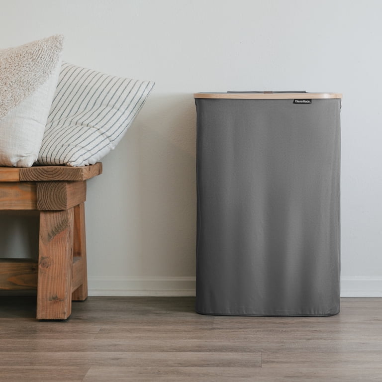Foldable Laundry Hamper with Lid, 90L Capacity, 2-Pack photo 5