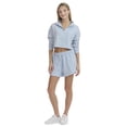 thumbnail image 2 of Mills by Millie Bobby Brown Women's Cropped Quarter-Zip Sweatshirt with Raw Edge, Sizes XXS-XXL, 2 of 5
