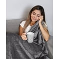 thumbnail image 4 of Lux Decor Collection Soft Throw Blanket for Couch & Bed - Breathable Decorative Fleece Blanket - Super Soft, Fuzzy, Cozy - Plush Grey Microfiber Blankets (50x60, Grey), 4 of 4