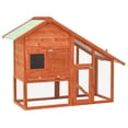 thumbnail image 1 of vidaXL Rabbit Hutch 140x63x120 cm Solid Firwood, 1 of 5