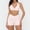 Pink, variant on PISONIC Workout Sets for Women Crossover High Waist Biker Shorts Sports Bra 2 Piece Gym Yoga Outfits