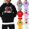 thumbnail image 7 of SGMVNU Hoodies for Kids 5-6 Years Pink Toddler Girl Boy Long Sleeve Football Hooded Sweatshirt Kids Hoodie Letter Graphic Pullover Tops Fall Winter Clothes, 7 of 7
