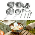 thumbnail image 1 of Cookware Set, Stick Proof Frying Pan Soup Pot Set Thickened Stainless Steel  for Restaurant, 1 of 7