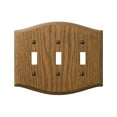 thumbnail image 1 of 701TTT Country Wood 3 Toggle Wall Plate  Oak, 1 of 1