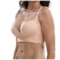 thumbnail image 3 of Womens Plus Size Seamless Full Coverage Comfy Wireless Bras Shapewear Bras for Women No Underwire Complexion 34C, 3 of 3