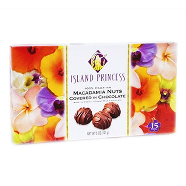 Island Princess Macadamia Nuts Toffee Covered Milk Chocolate, 5 Oz