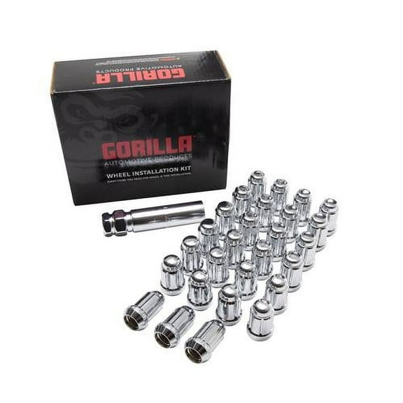 Gorilla Automotive 27-PACK 12-1.50 SPLINE WIK LOCKS GOR SD Spline Lug Nut Install Kit, KBRSL-12150GR
