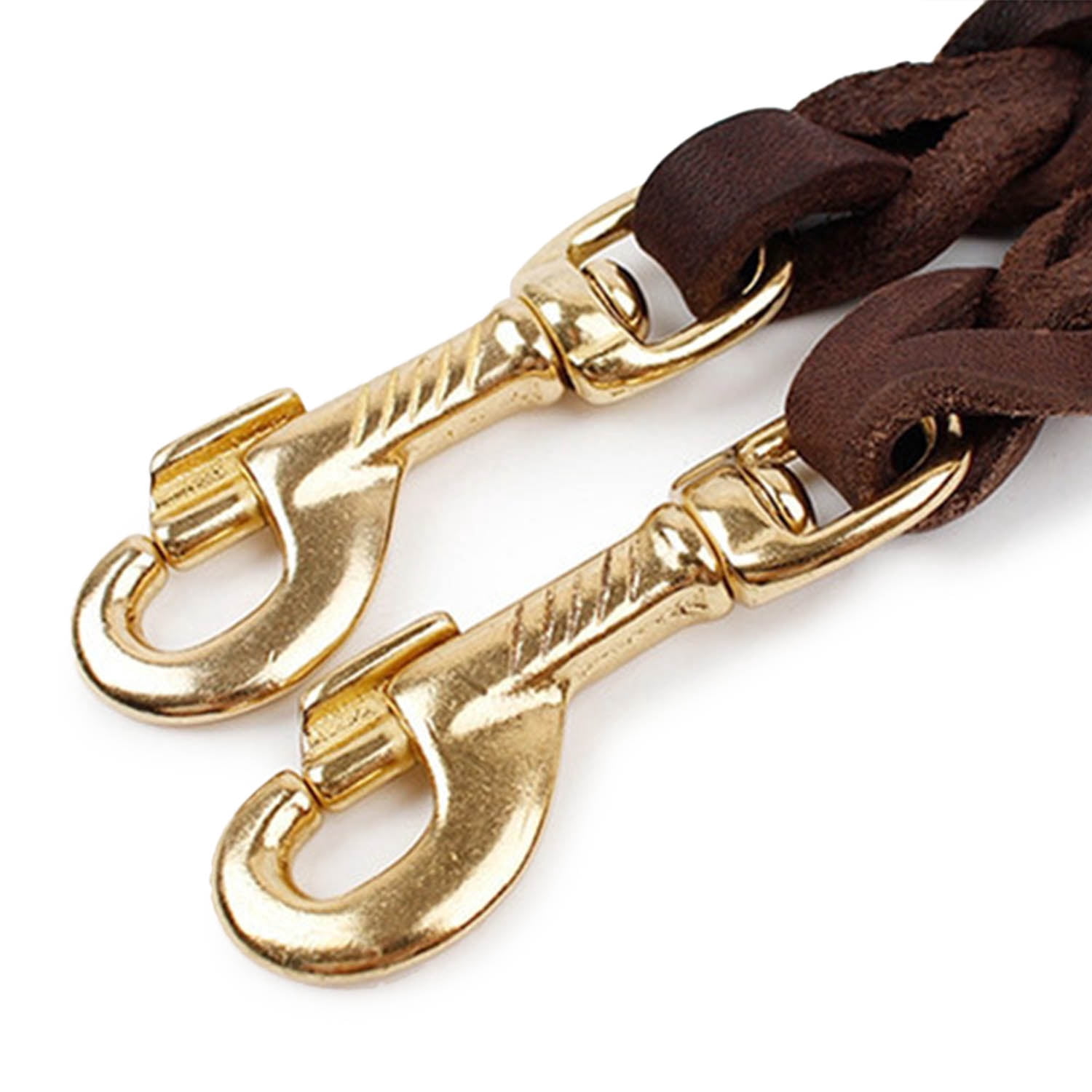 CoreLife Braided Leather Dog Leash for Large Dogs - 9 ft 8 in Long Heavy Duty Walking Training Leash