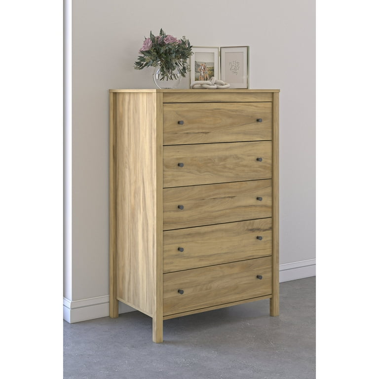 Light brown tall dresser discount