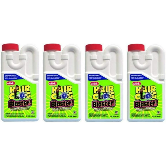 Whink Hair Clog Blaster! 32 Ounce - 4 Pack