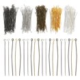 thumbnail image 1 of LEEYNEER 500Pcs Metal Eye Pin Head Pin Open Eye Pin for Earring Bracelet Pendant Jewelry Making, 1 of 6
