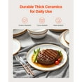 thumbnail image 4 of KFFKFF 32-Piece Ceramic Dinnerware Collection for Eight, Includes Round Plates and Bowls, Durable and Scratch-Resistant, Safe for Dishwasher and Microwave, Ideal for Serving Dessert, Salad, Soup, 4 of 9