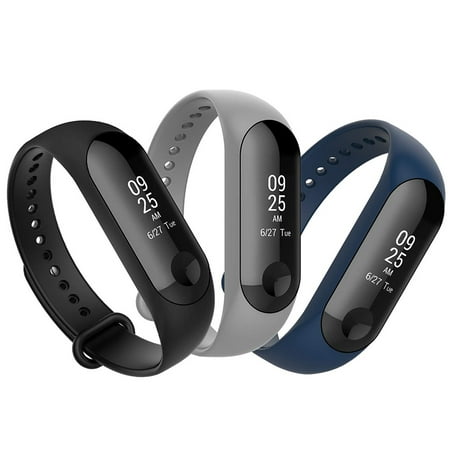 3Pcs Silicone Watch Straps for Xiaomi Mi Band 3 or 4 Soft Loop Sport Wristband Fitness Bracelet for Mi Band 3/4